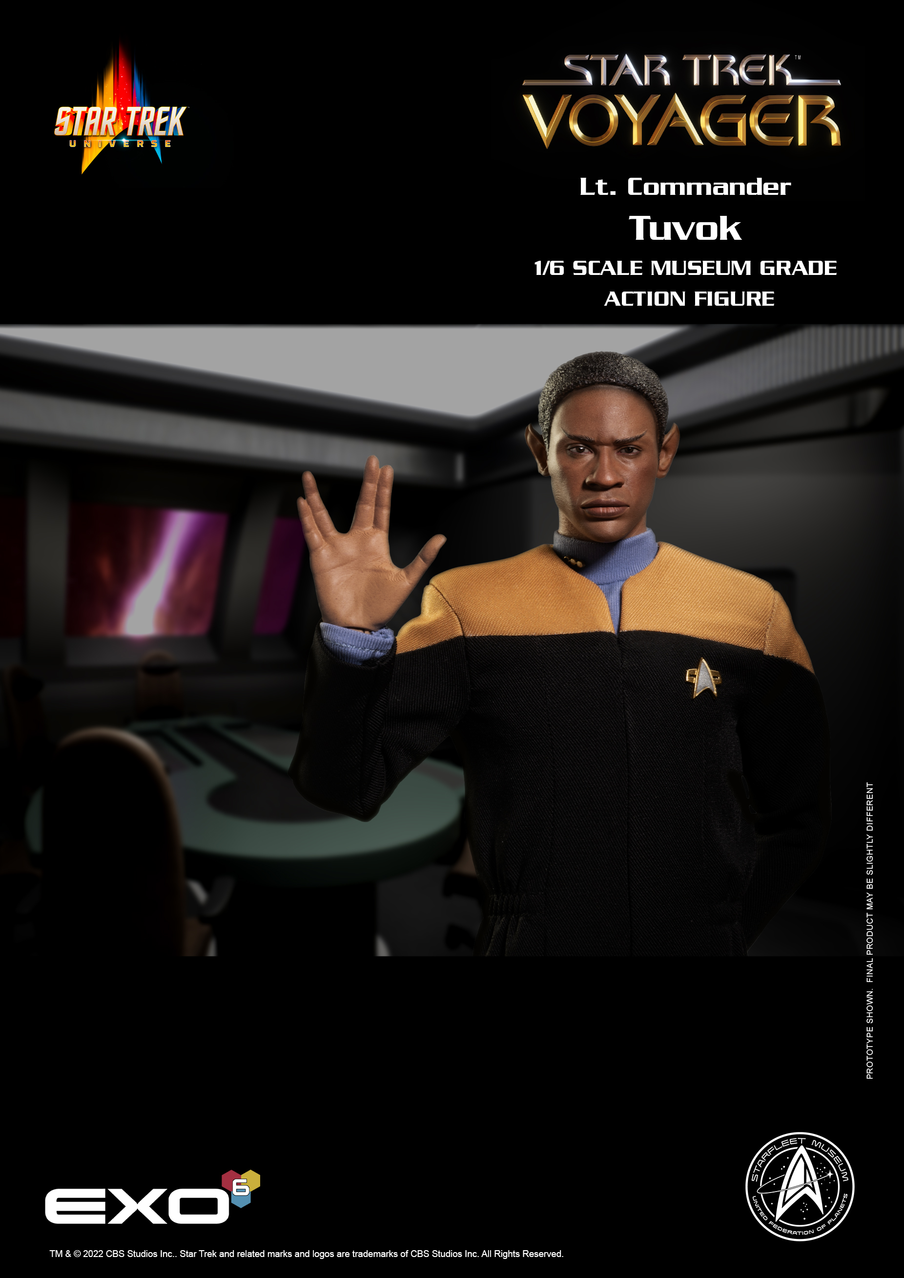 Pre-Order EXO-6 Star Trek Voyager Lt. Commander Tuvok Sixth Scale Figure